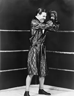 Bouts: Victorious boxer in ring