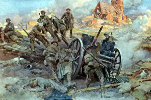 Armaments: To the Victors! British troops man-handling a