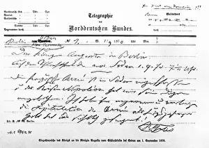Telegram: Victory telegram from Sedan, 01.09.1870