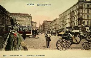 Promenaders: Vienna 1: Karntnerstrasse - 1905 - Colored