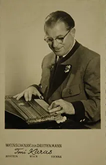 Zithers: Vienna 19 Sievering. Advertising card of the