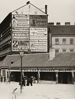 Wieden: Vienna 4. Billboard on the fire wall