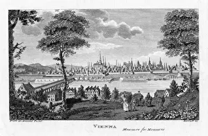 1790: Vienna, circa 1790. City viewed across the