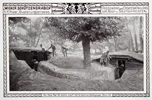 Collotype: Vienna trench 1915
