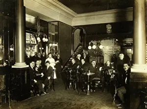 Coffeehouses: Viennese coffee house with waiters and many