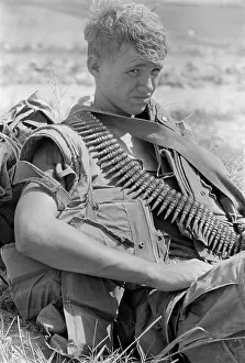 Leathernecks: Vietnam War. US Marine takes a break during ?