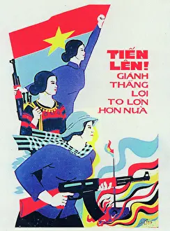 Vietcong: Vietnamese Patriotic Poster - Join up for Victory