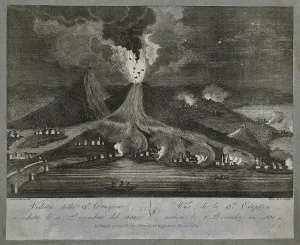 Oliva: View of the 13th eruption of Mount Vesuvius
