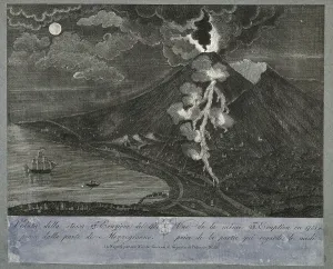 Parte: View of the 23rd eruption of Mount Vesuvius, 1751