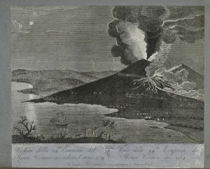 Vesuvio: View of the 24th eruption of Mount Vesuvius, 1754