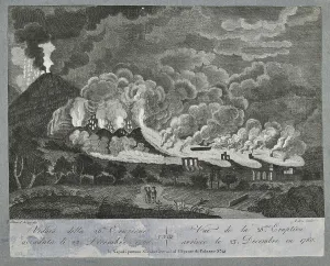 Oliva: View of the 26th eruption of Mount Vesuvius