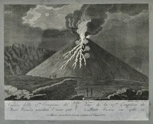 Vesuvio: View of the 27th eruption of Mount Vesuvius, 1766