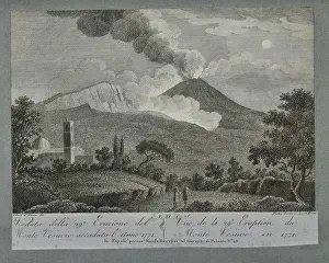 Eruptions: View of the 29th eruption of Mount Vesuvius, 1771