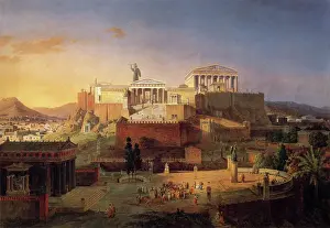 Klenze: View of the Acropolis from the West, Athens, Greece