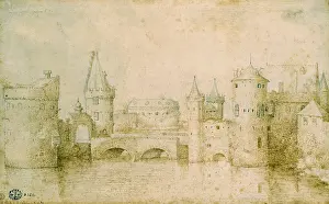 Fortifications: View of the ancient fortifications of Amsterdam