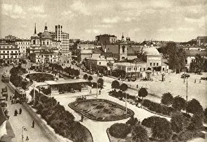 Gleb: View of Arbat Square, Moscow, Soviet Union