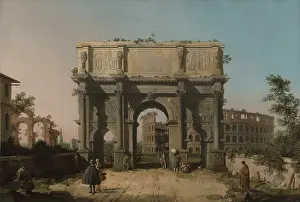 Canaletto: View of the Arch of Constantine with the Colosseum