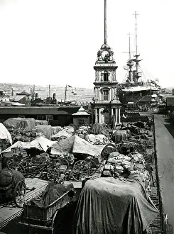 Gallipoli: View of the Arsenal, Constantinople, with HMS Caesar