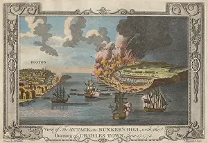 Lcgr1904: View of the attack on Bunkers Hill, with the