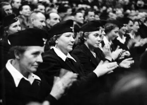 Helpers: View of the audience during Goebbels speech