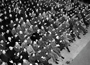 Applaud: View of the audience at a NSDAP rally, 1942