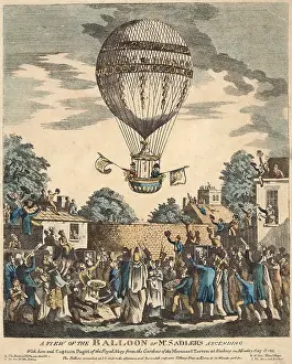Renstrom: A view of the balloon of Mr. Sadler's ascending with him and