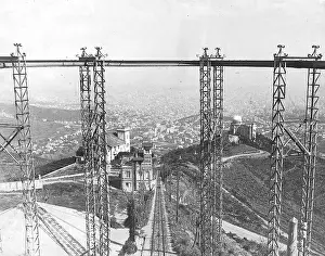 Trestles: View of Barcelona from Tibidabo, Spain