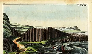 Naturgeschichte: View of the basalt columns of Giant's Causeway