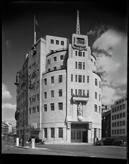 Harker: View of the BBC radio studios from the south-west