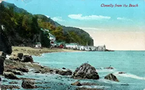 Clovelly: View from Beach, Clovelly, Devon