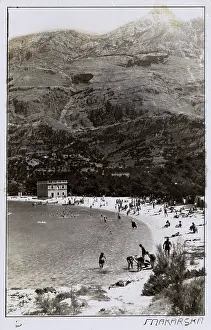View of the beach at Makarska, Croatia