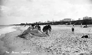 Driffield: View of the beach at Ulrome, East Yorkshire
