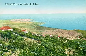 Lebanon: View of Beirut (Beyrouth) in the distance