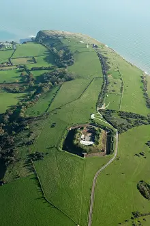Bembridge: View over Bembridge Fort and Down, Isle of Wight