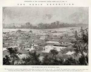 Benin: View down over Benin City