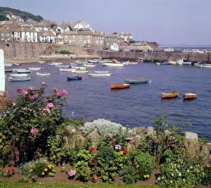 Mousehole: View of boats at Mousehole, Cornwall