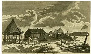 1780s: A View at Bolcheretzkoi, in Kamtschatka, Russia