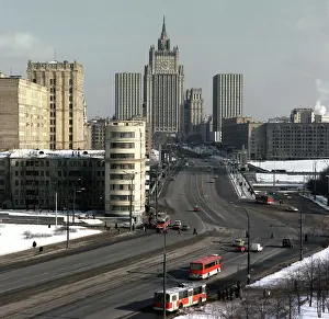 Borodinsky: View of Borodinsky Bridge in Moscow, 1987