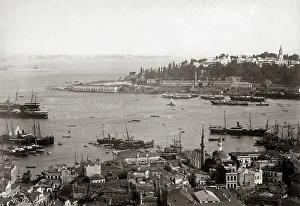 Bosphorous: View of the Bosphorous, Turkey, circa 1890