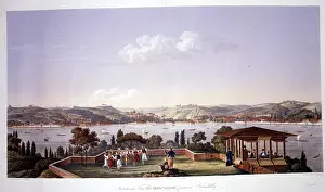 Melling: View of Bosphorus, Turkey