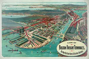 Terminals: View of Boston freight terminals, The New York, New Haven &
