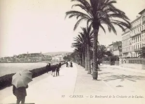 Croisette: A view of the boulevard de la Croisette at Cannes, 1920s
