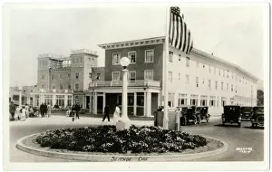 Roundabout: View of Broadway, Seaside, Oregon, USA