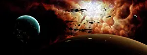Stellar: The view from a busy planetary system to a nearby stellar ?