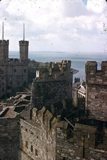 Caernarfon: View of Caernarvon Castle, North Wales