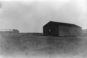 Braces: View of the camp building at Kitty Hawk from the northwest