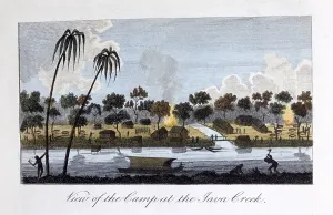 1813: View of the Camp at the Java Creek Artist: