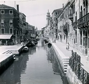 Canals: View of a canal in Venice, Italy