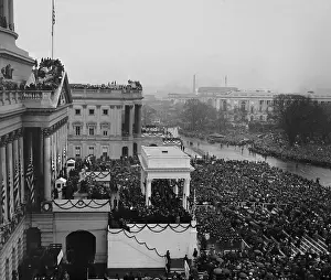 East Faade: View of the Capitol and crowds at the Inauguration