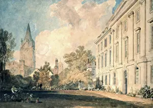 Almanack: A View of the Cathedral of Christ Church and part of Corpus